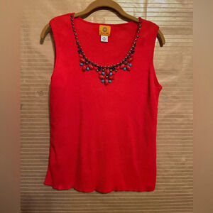 RUBY RD~ DK ORANGE~ BLOUSE~XL